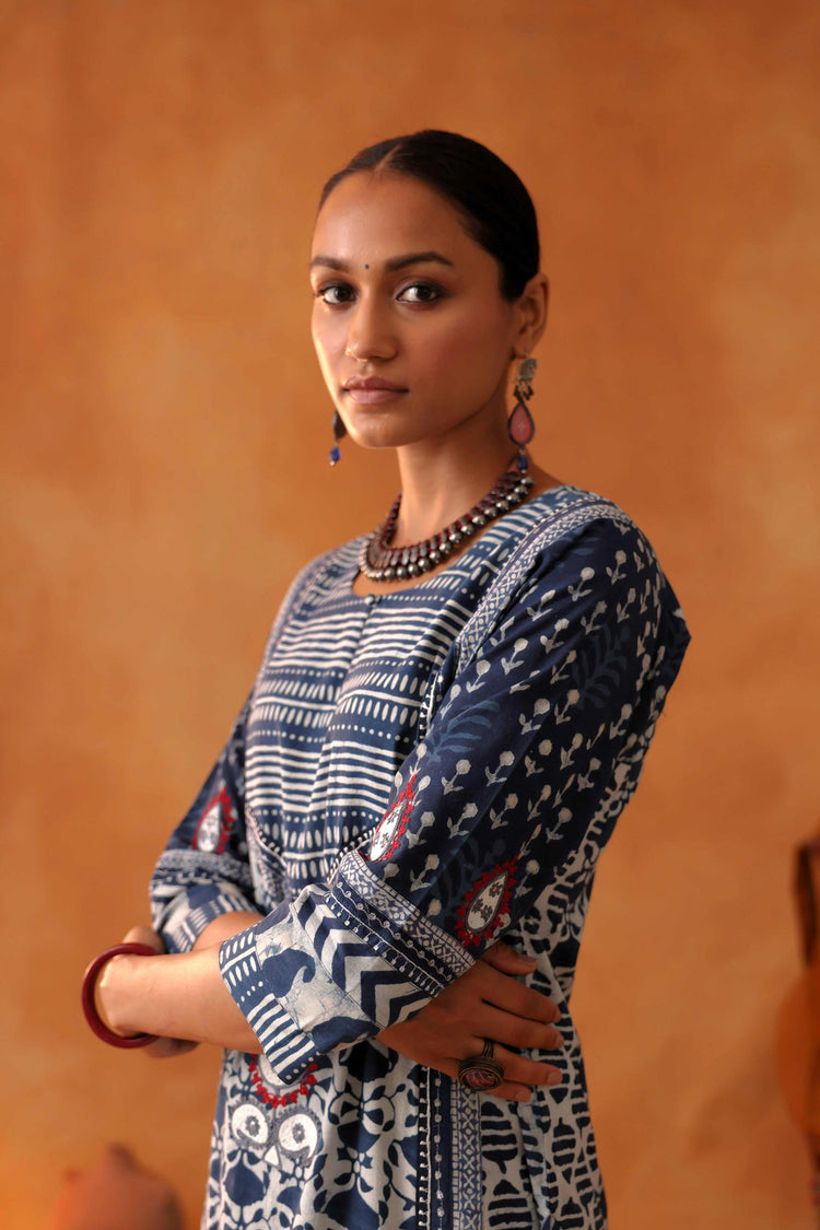 Miran Kurta Indigo (8439377690923)