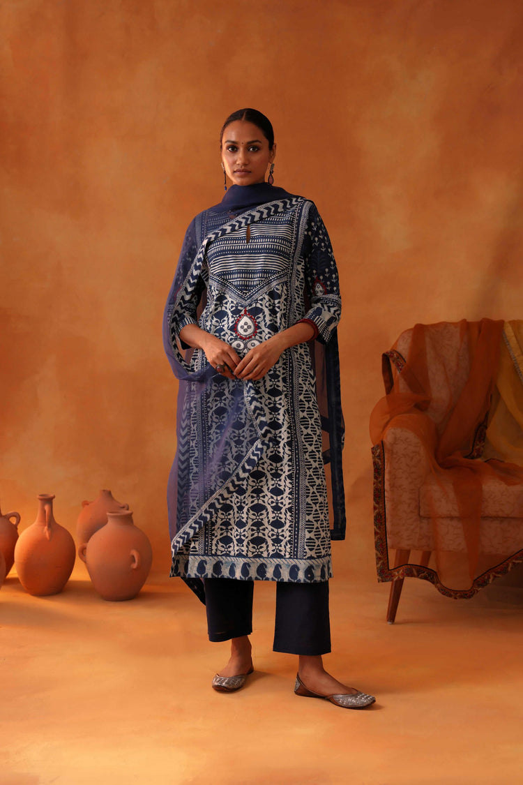 Miran Kurta Indigo (8439377690923)