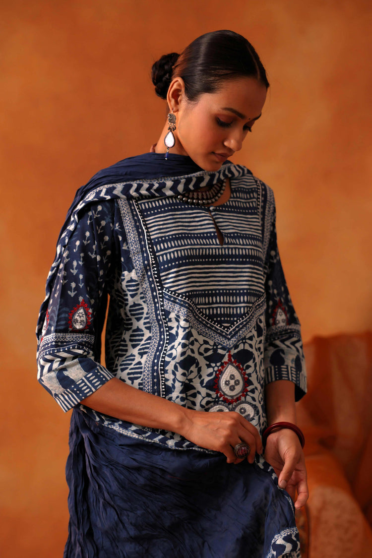 Miran Kurta Indigo (8439377690923)