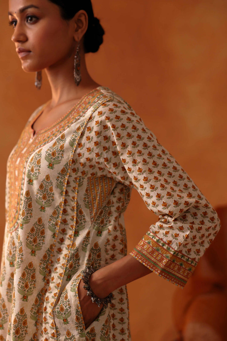 Tulsi Kurta Cream Mustard (8439701405995)
