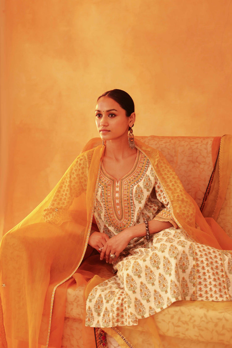 Tulsi Kurta Cream Mustard (8439701405995)