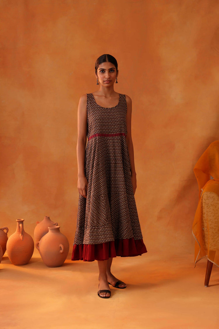 Breezy Dress Brown (8439665525035)