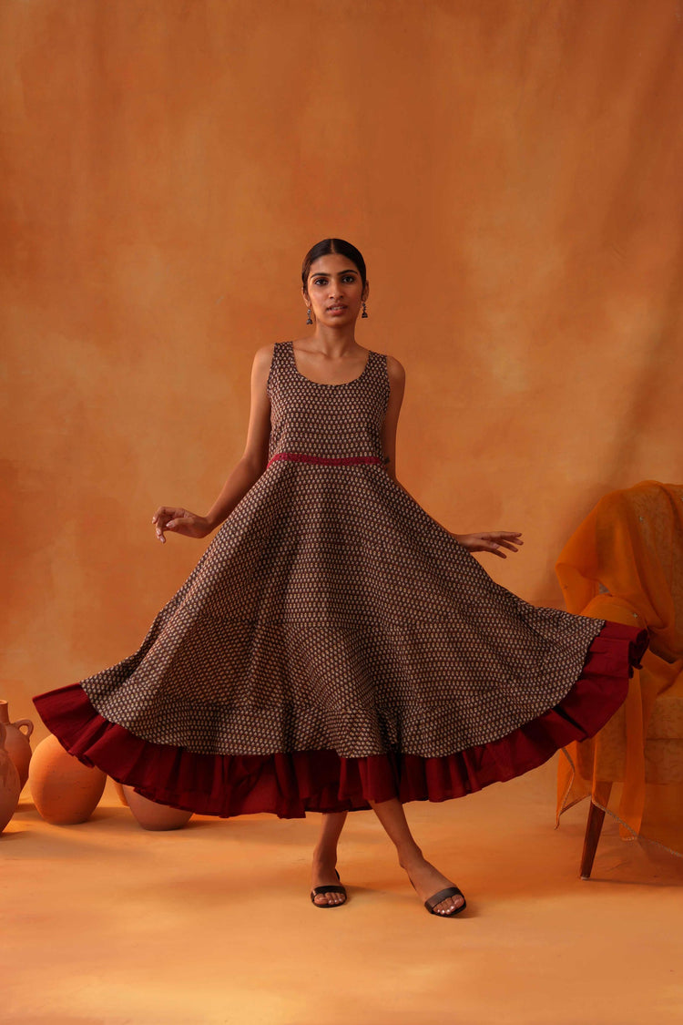 Breezy Dress Brown (8439665525035)