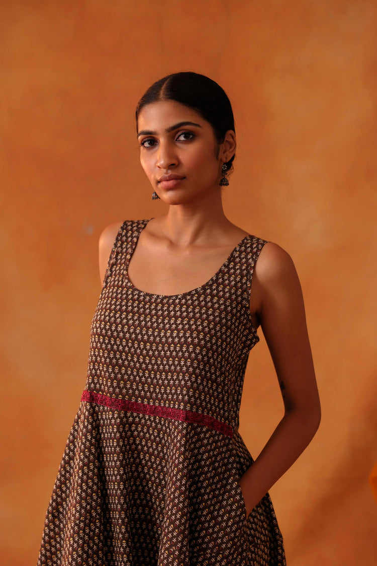 Breezy Dress Brown (8439665525035)