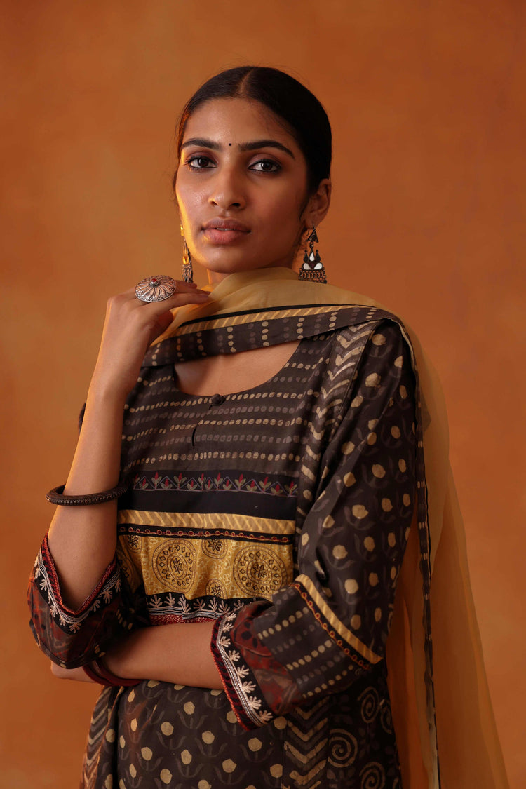 Rozana Chiffon Dupatta Ochre (8497134371115)