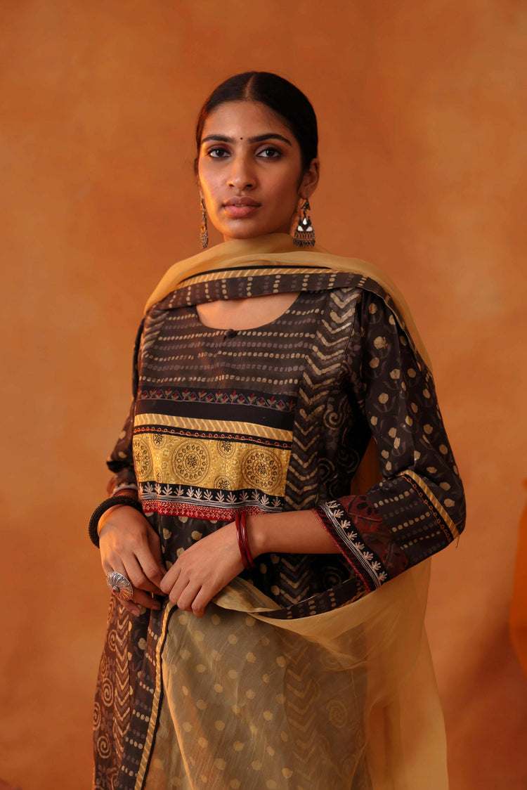 Rozana Chiffon Dupatta Ochre (8497134371115)