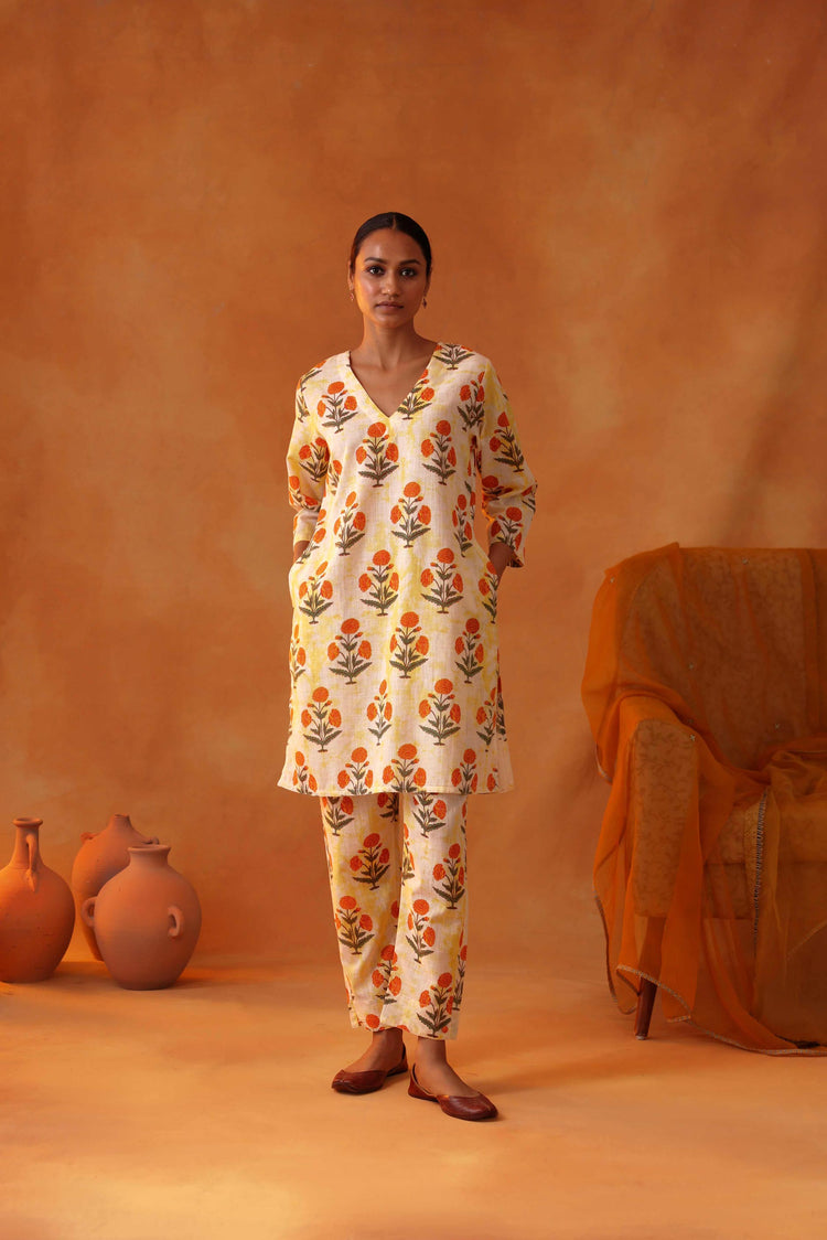 Everyday Co-ord White Orange ( Set of 2 ) (8439684268331)
