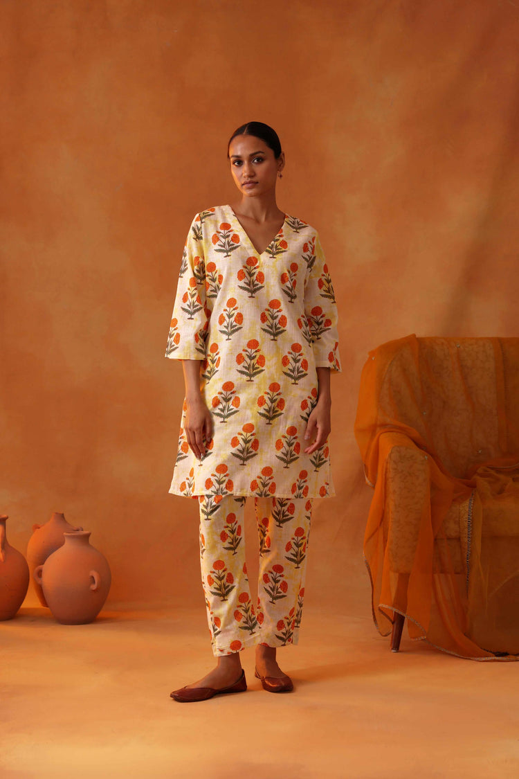 Everyday Co-ord White Orange ( Set of 2 ) (8439684268331)