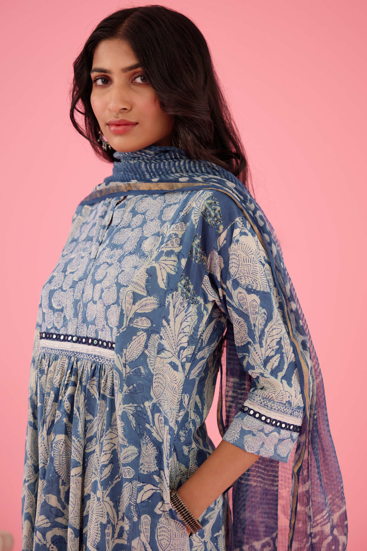 Banjara Kurta Blue Off White (8426629792043)