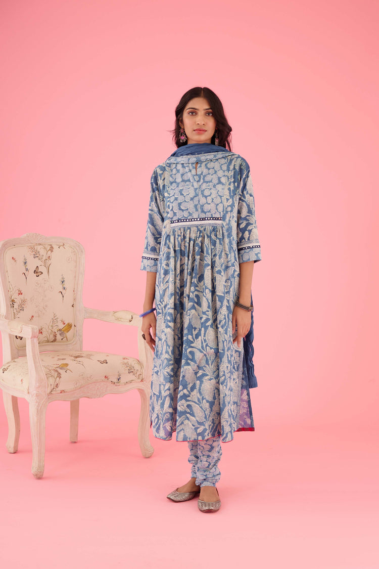 Banjara Kurta Blue Off White (8426629792043)