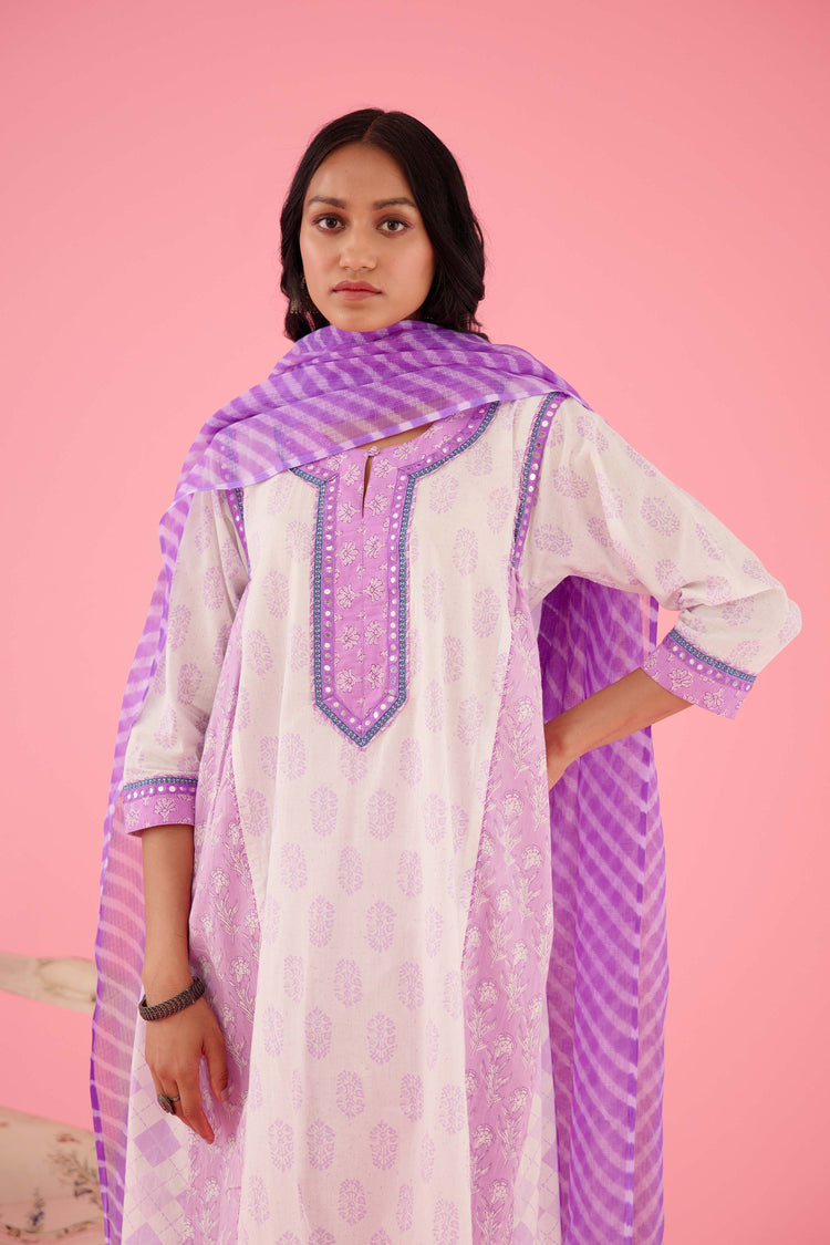 Rozana Kota Dupatta Mauve (8426756342059)