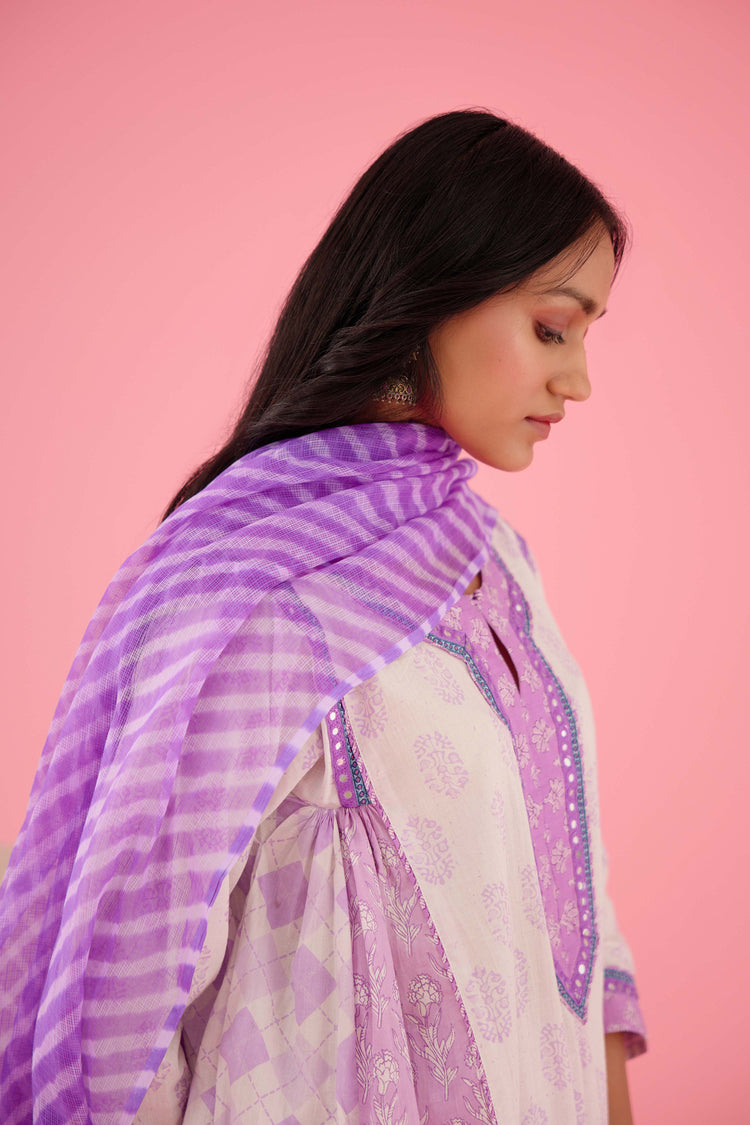 Rozana Kota Dupatta Mauve (8426756342059)