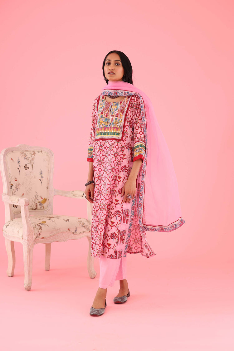 Rozana Chiffon Dupatta Pink (8426753491243)