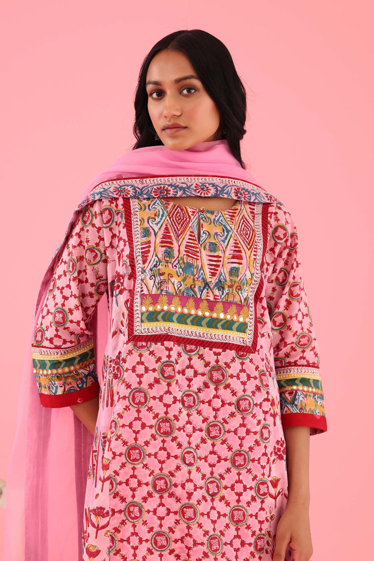 Rozana Chiffon Dupatta Pink (8426753491243)
