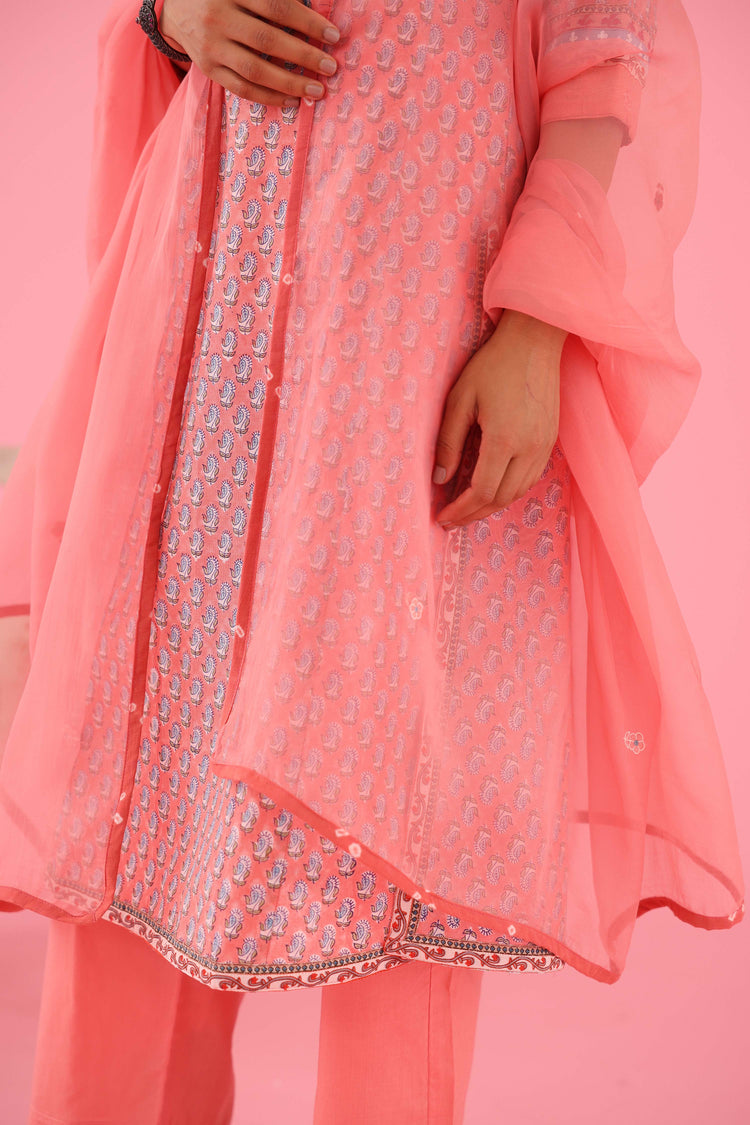 Rozana Chiffon Dupatta Peach (8426754212139)