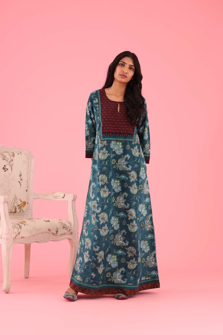 Yoke Caftan Teal Sky Blue (8429119799595)