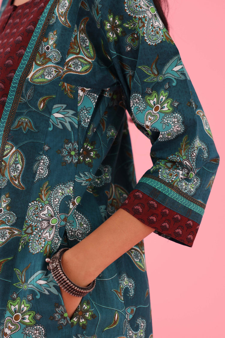 Yoke Caftan Teal Sky Blue (8429119799595)