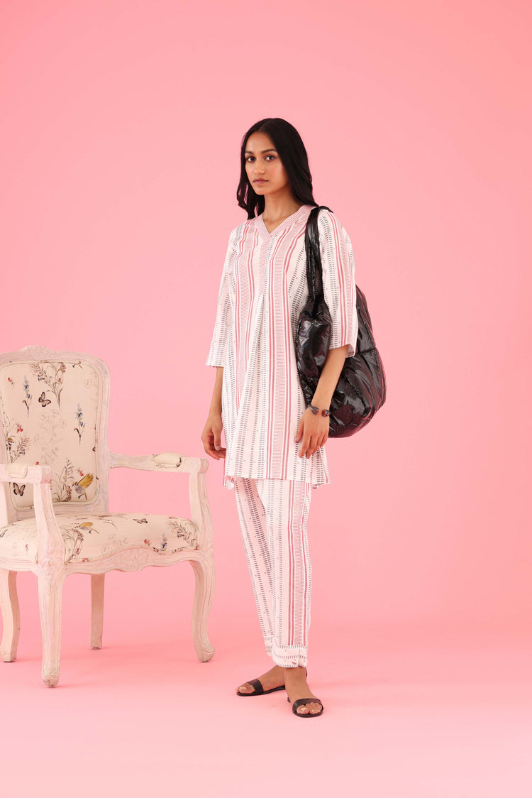 Everyday Co-ord White Red ( Set of 2 ) (8426668917035)