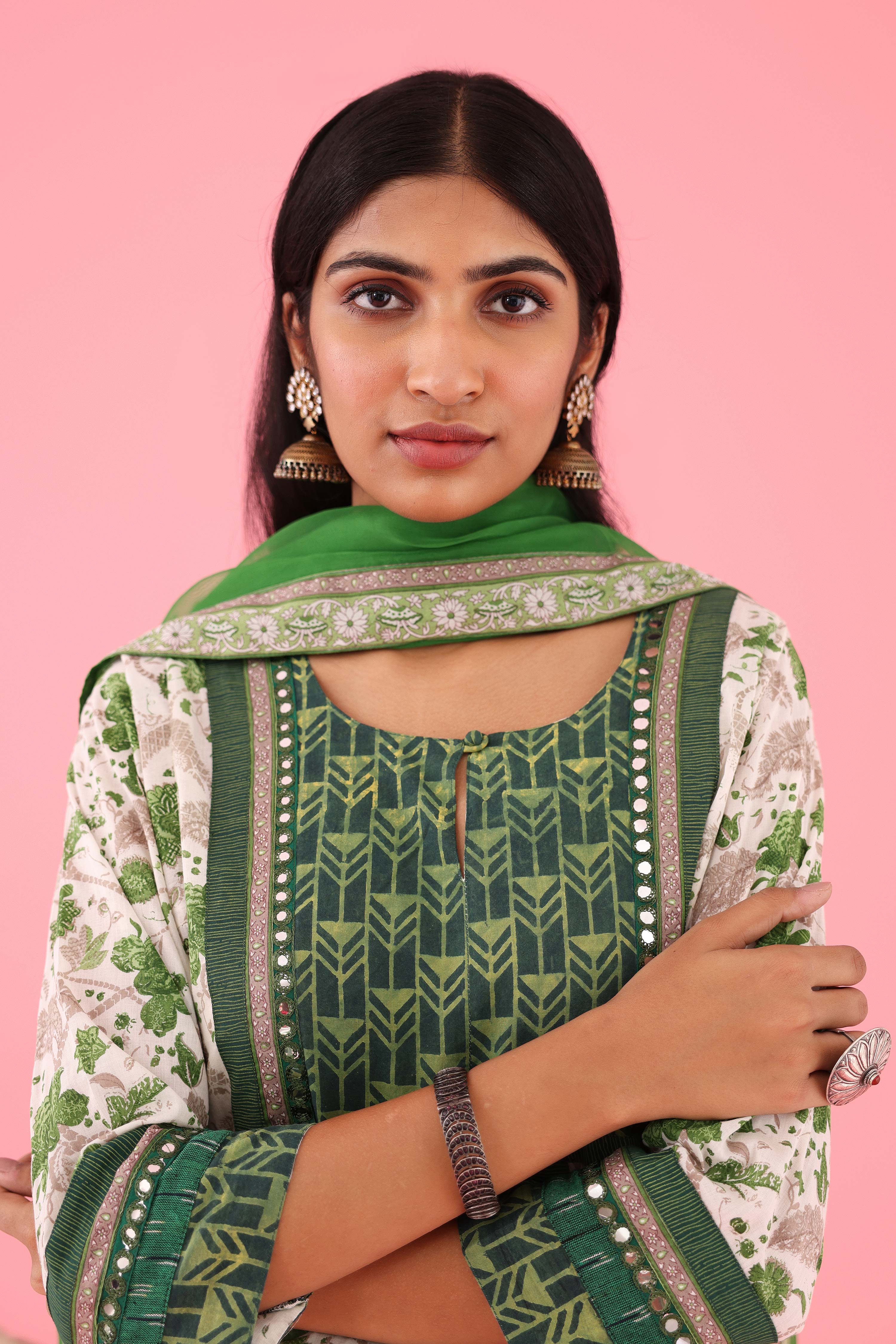 Rozana Chiffon Dupatta Green (8426752901419)