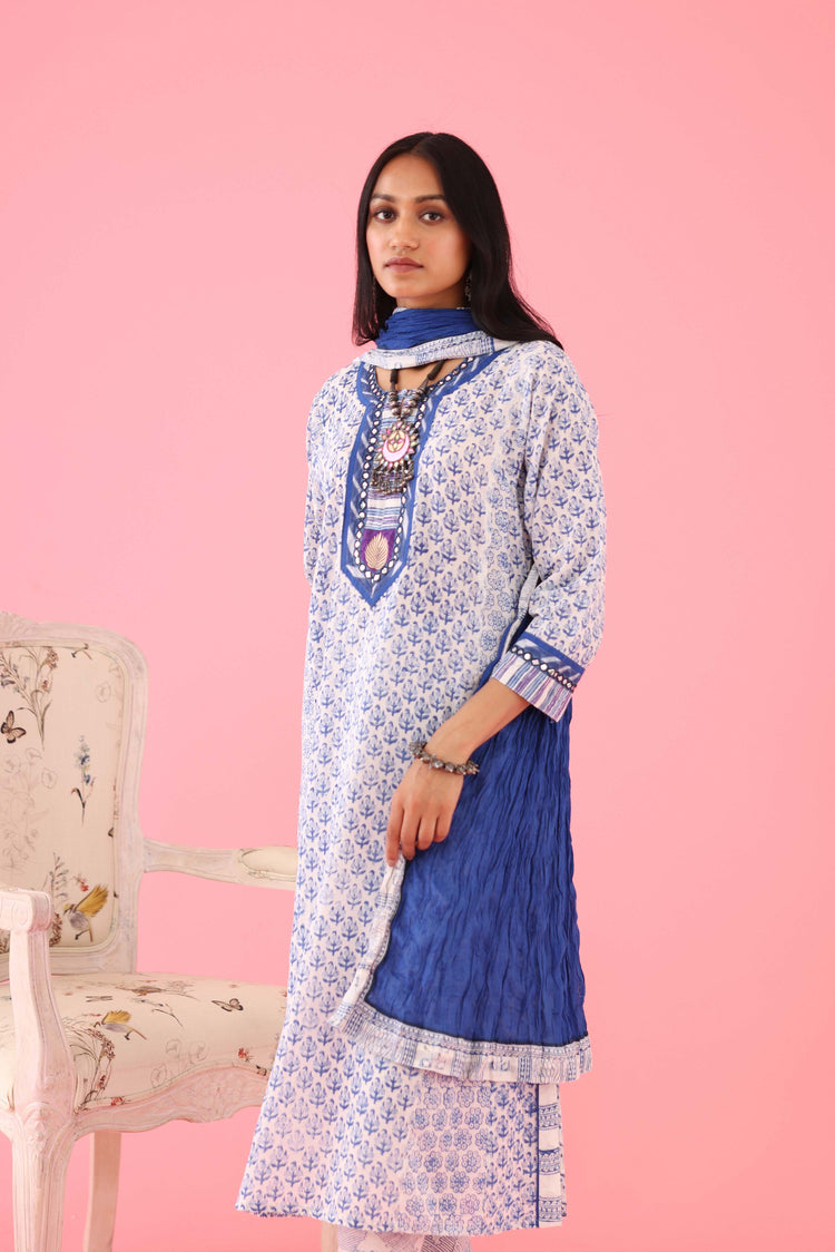 Choga Kurta White Blue (8426625270059)
