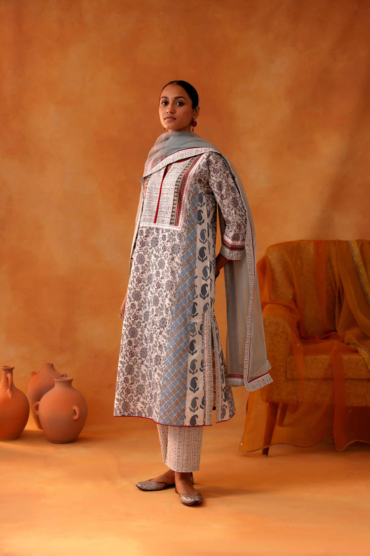 Rozana Chiffon Dupatta Grey (8497141514539)