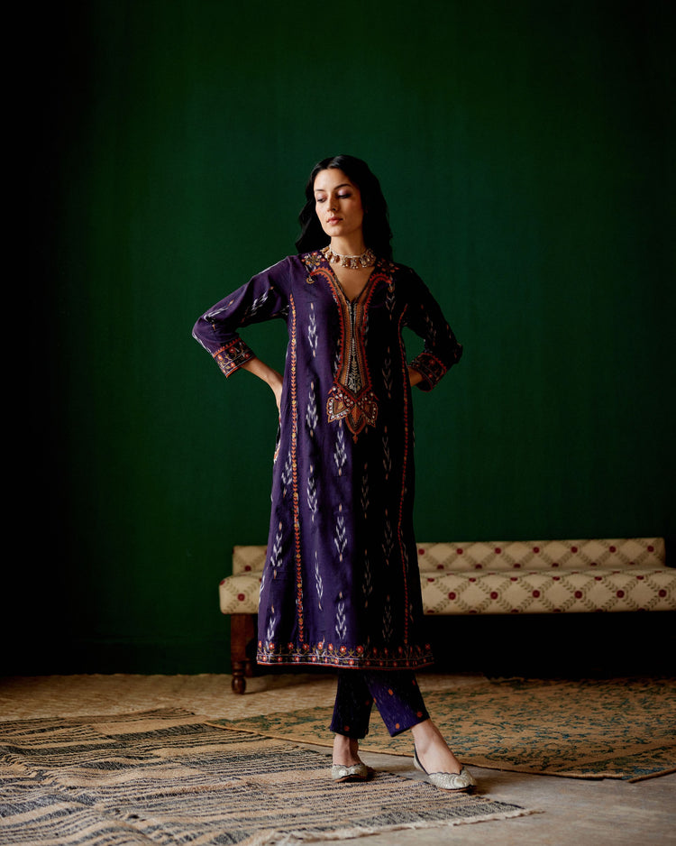 Siya Kurta Mauve Rust (8828324806955)