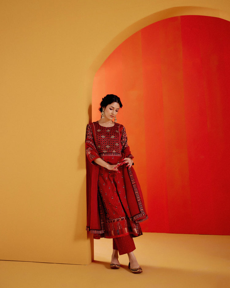 Miran Kurta Red (8810179854635)