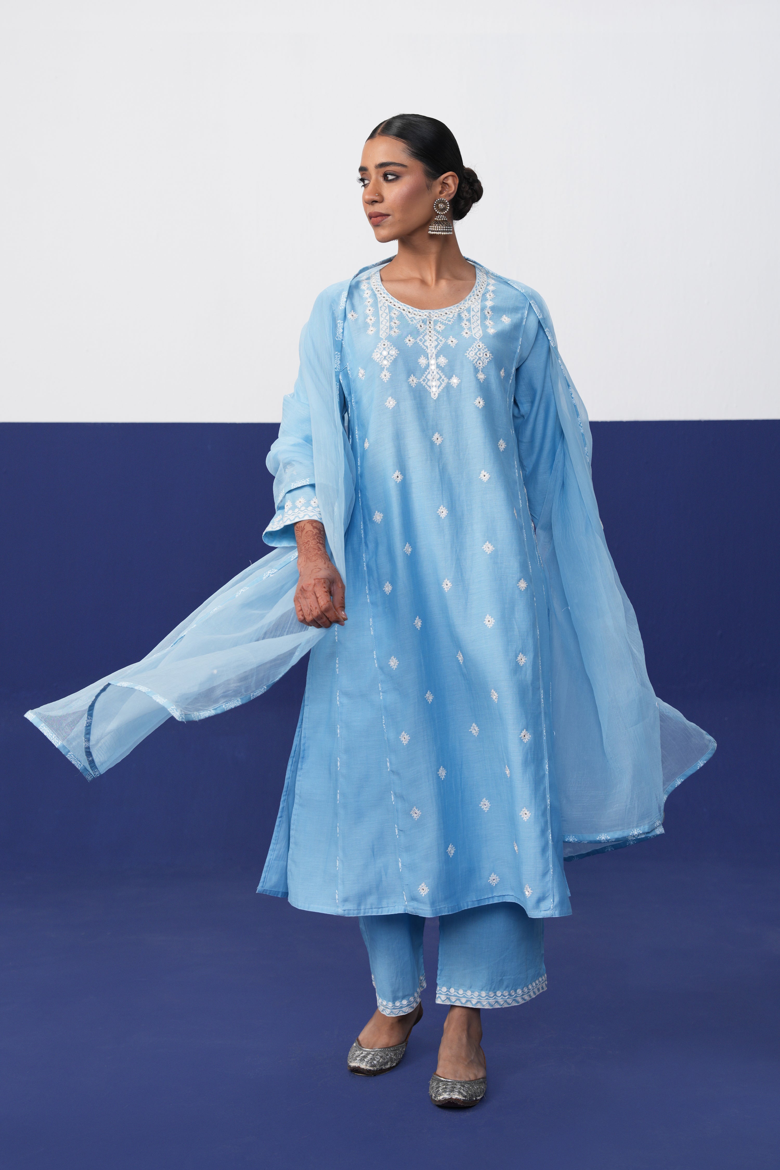 Tulsi Dupatta Light Blue