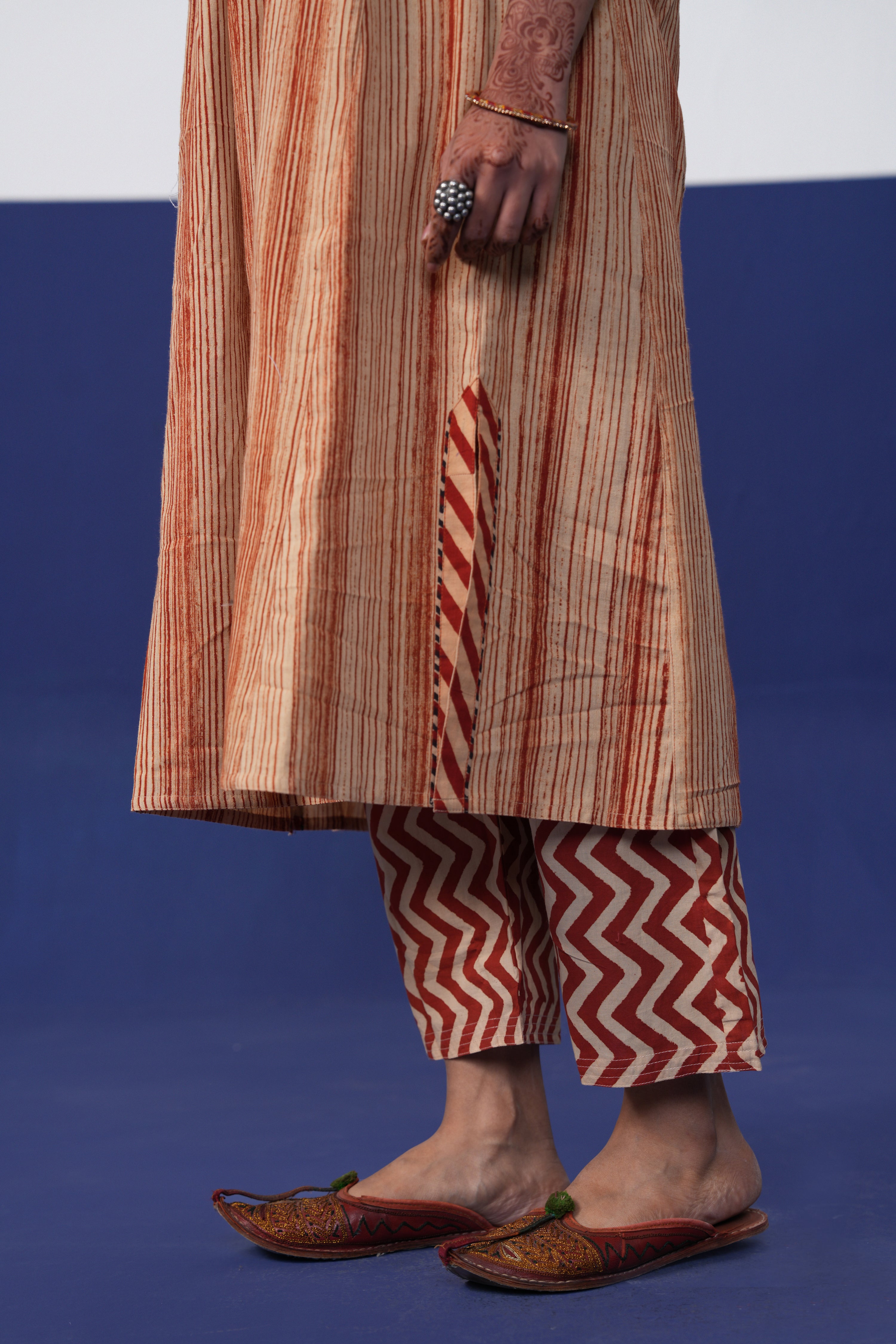 Rozana Pant Beige Rust