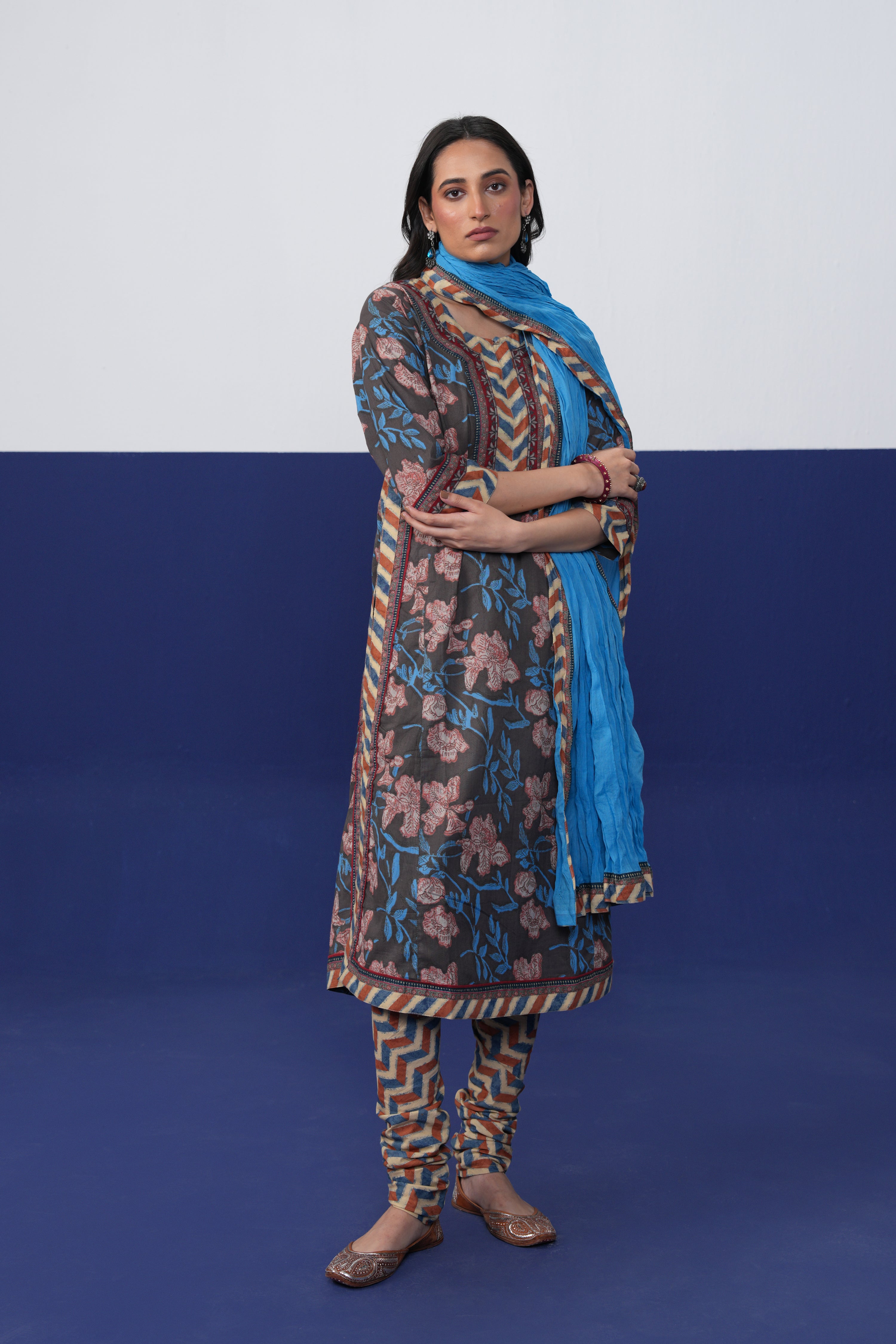 Rozana Dupatta Blue