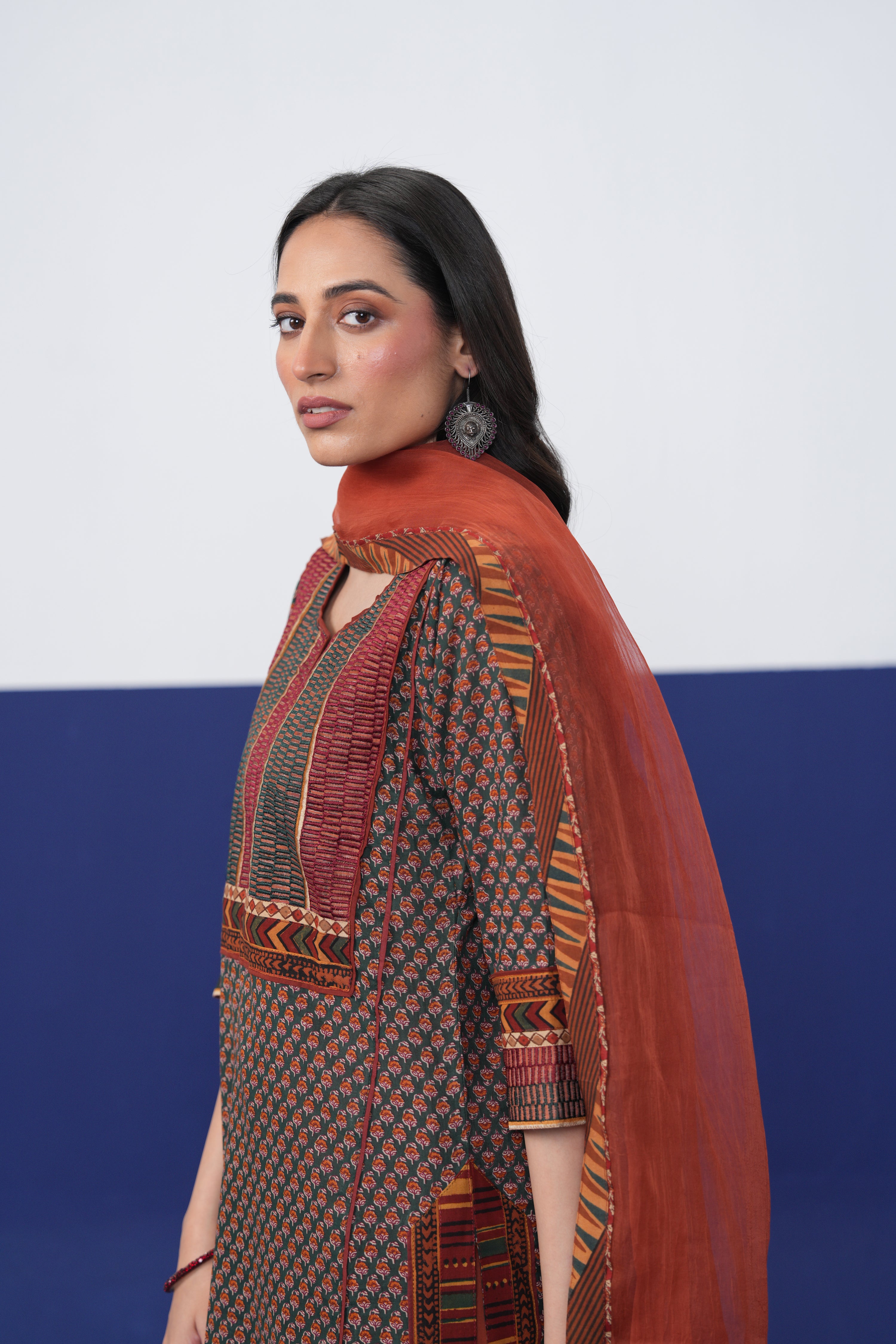 Dienne Dupatta Rust