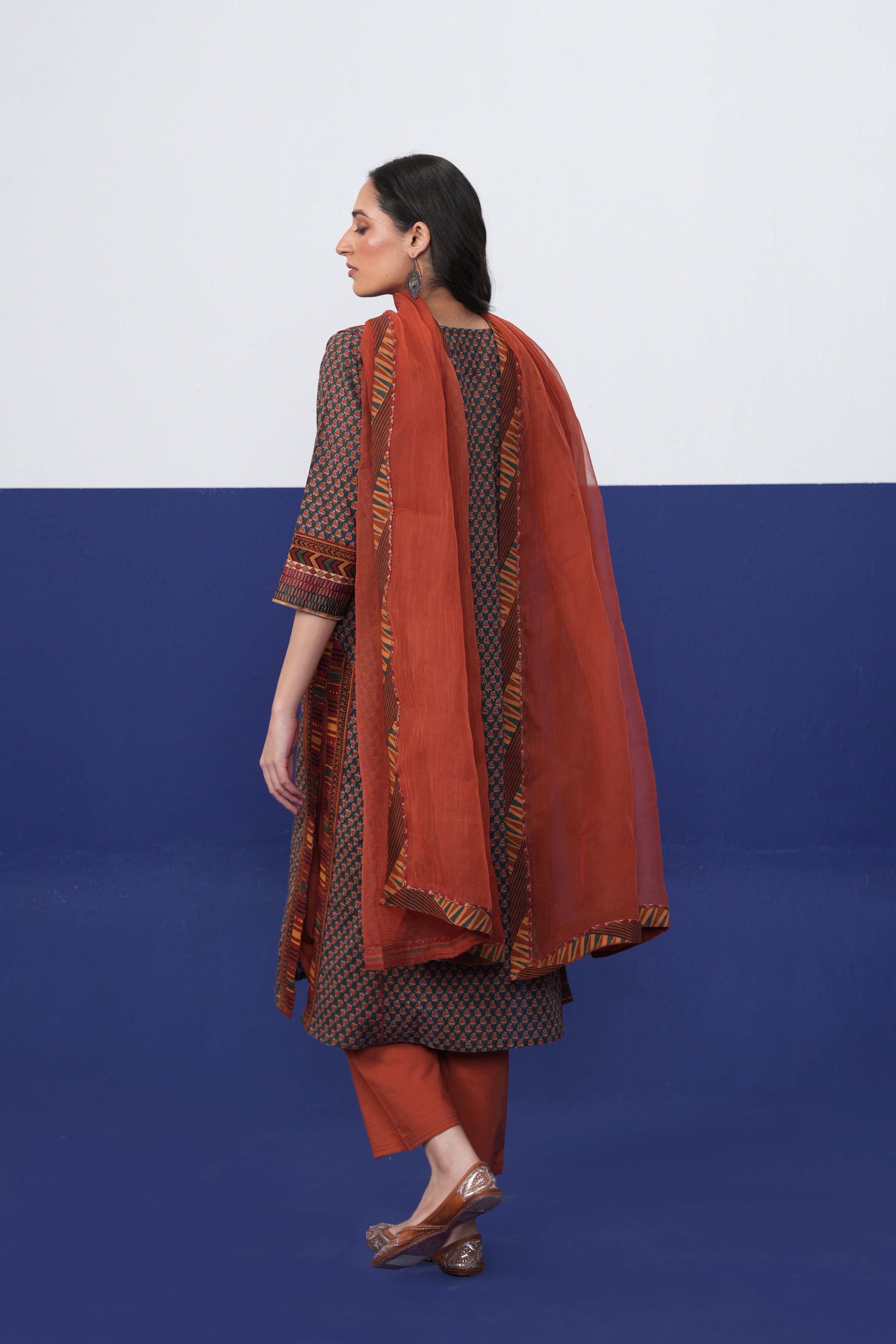 Dienne Dupatta Rust