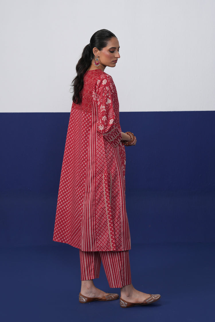 Tulsi Cotton Dupatta Red