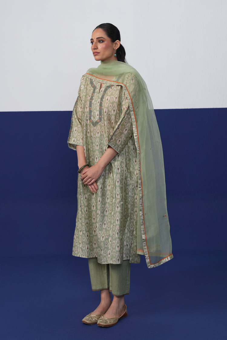Aruni Kurta Green Beige