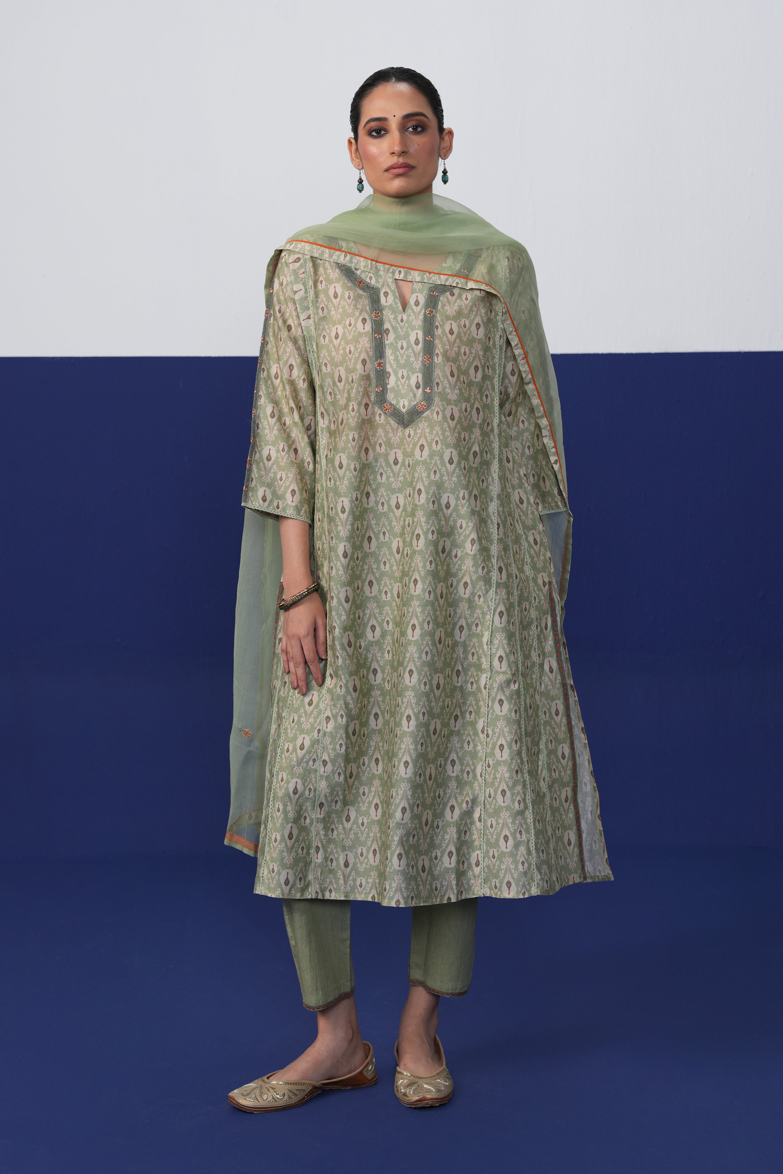 Aruni Kurta Green Beige