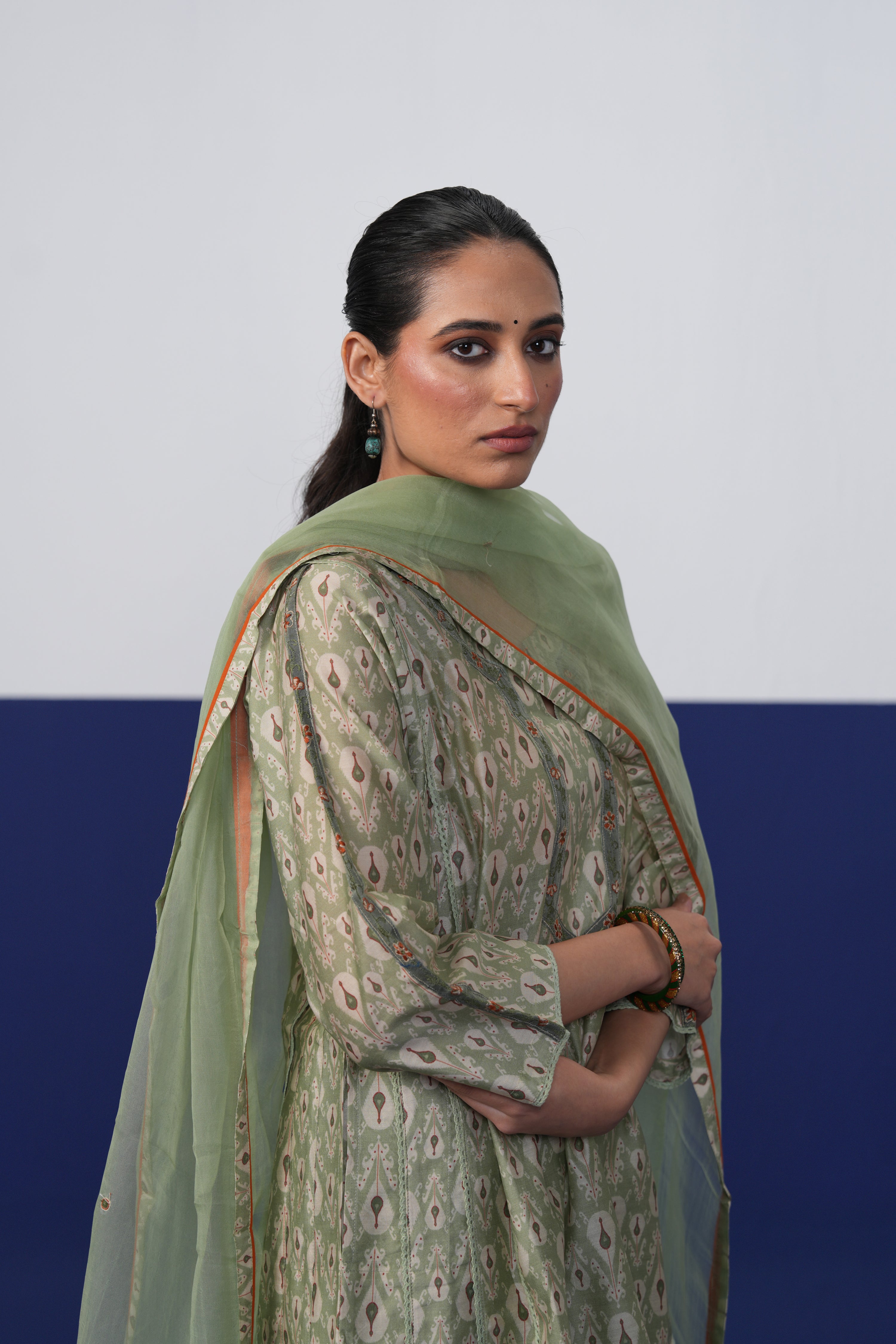 Aruni Kurta Green Beige