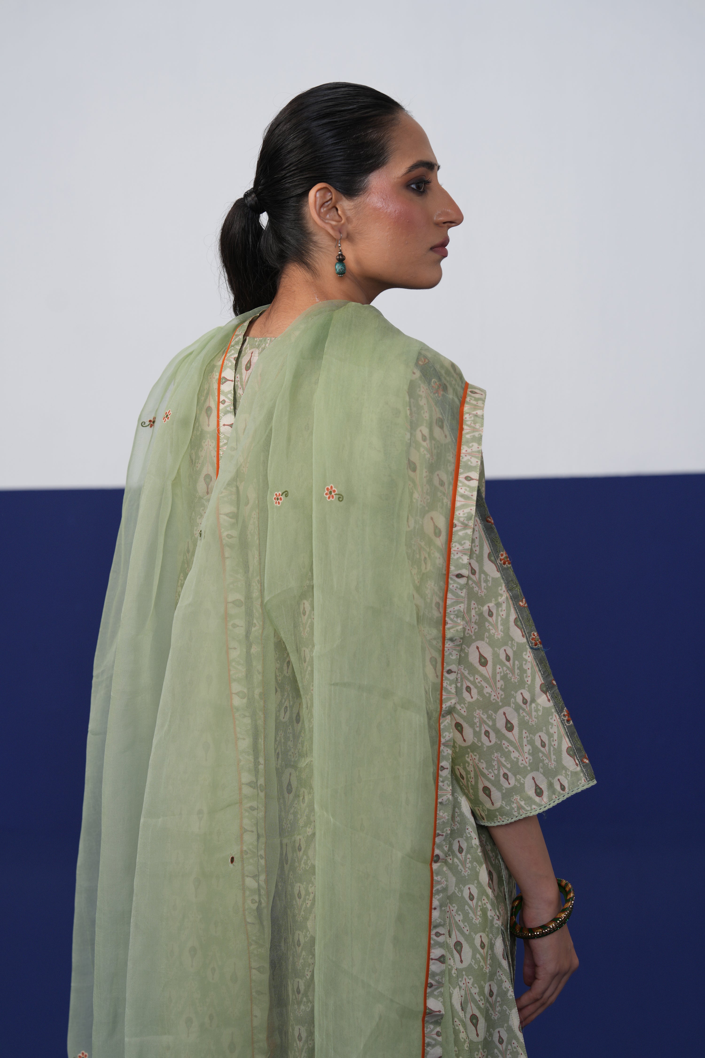 Aruni Dupatta Sage Green