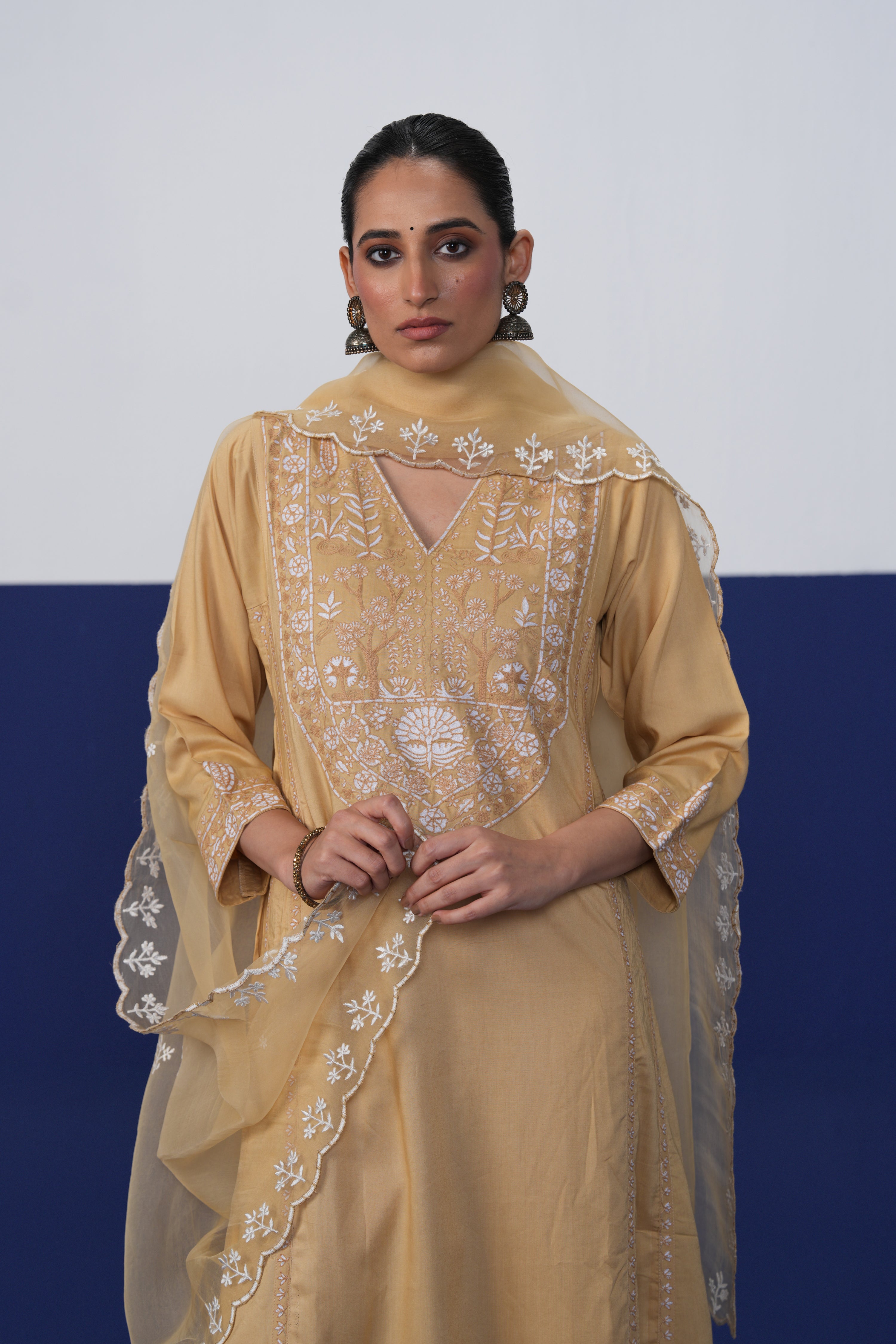 Tulsi Dupatta Beige