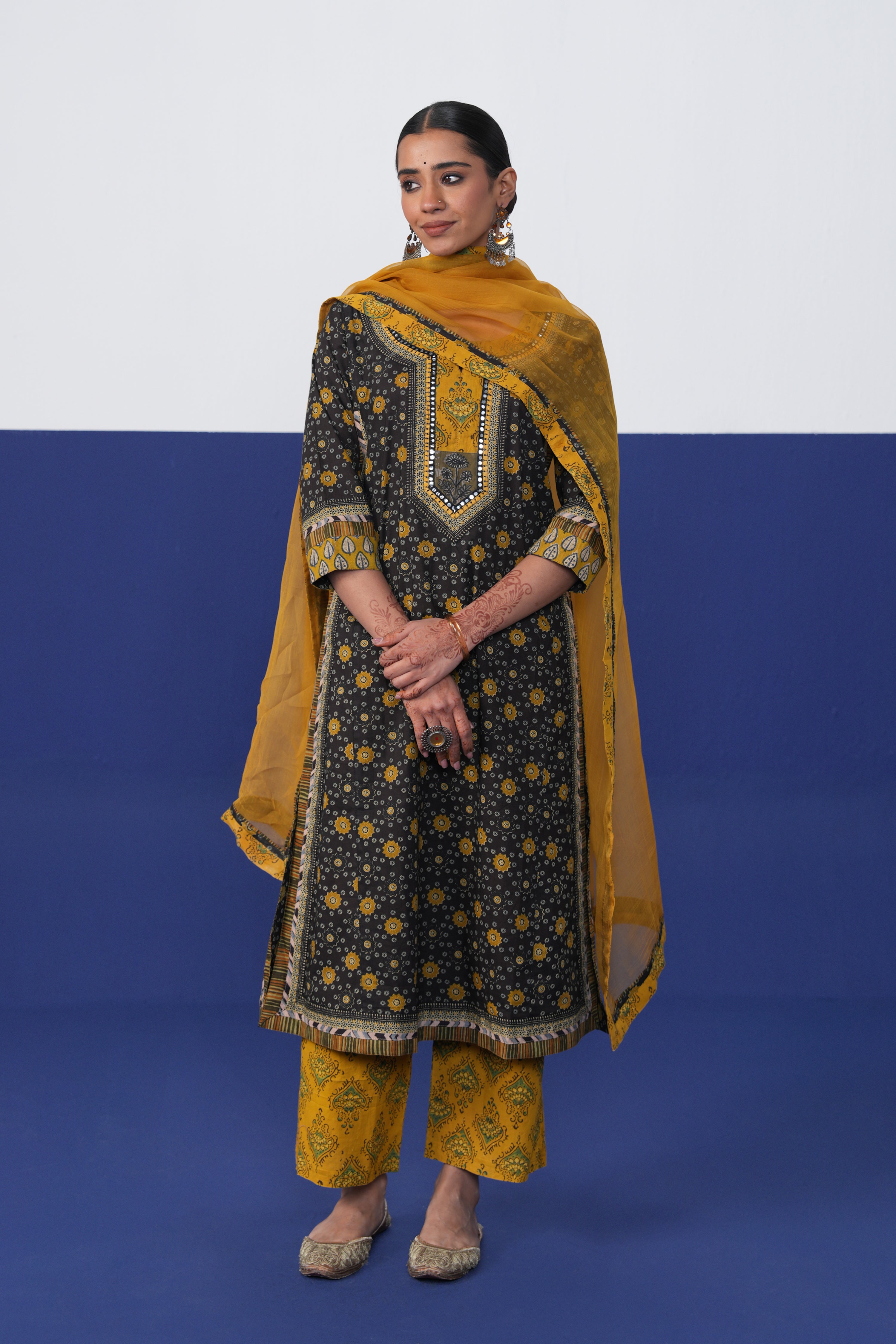 Medh Dupatta Mustard