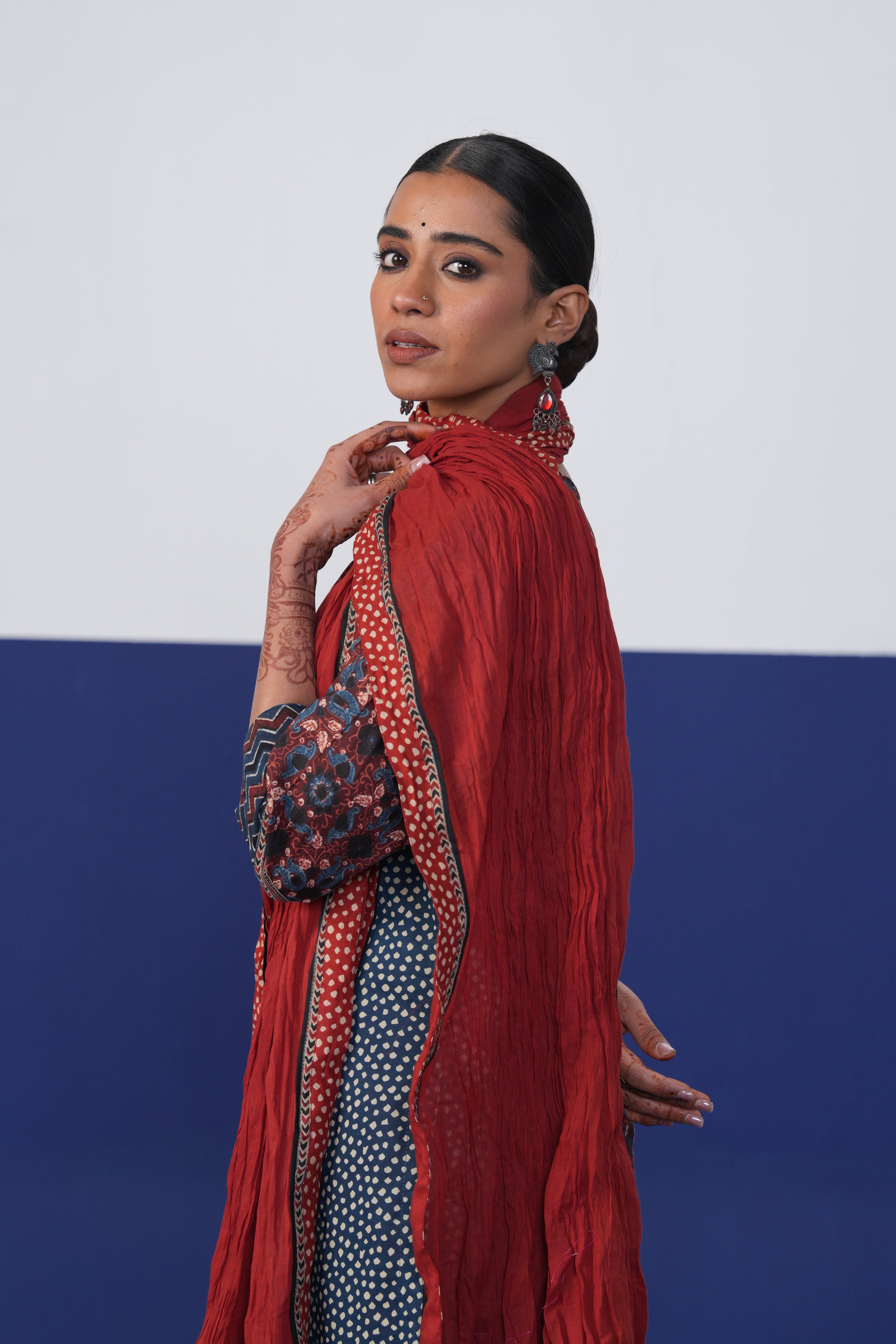 Rozana Dupatta Maroon