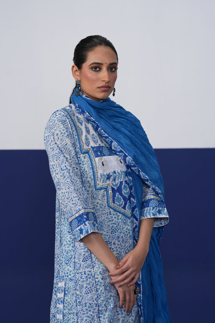 Rozana Dupatta Blue