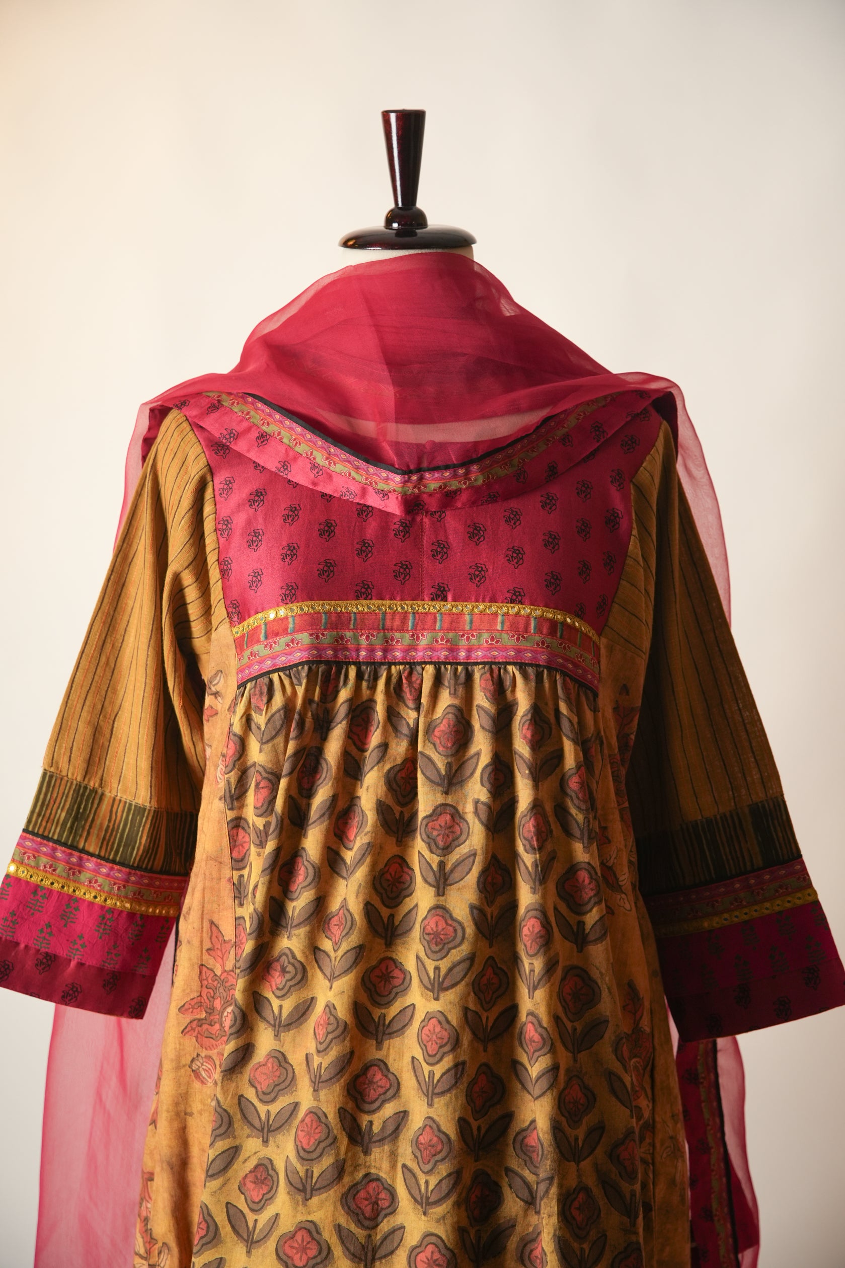 Medh Treated Chiffon Dupatta Red