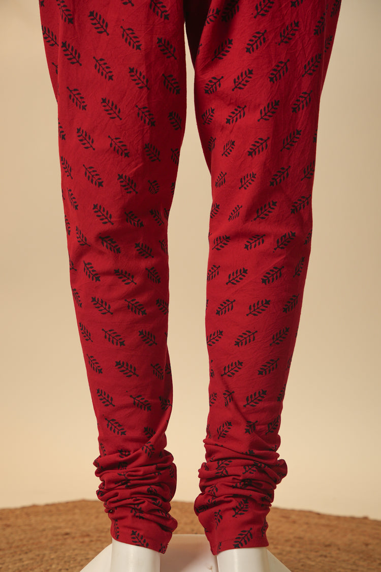 Rozana Cotton Printed Bottom Red