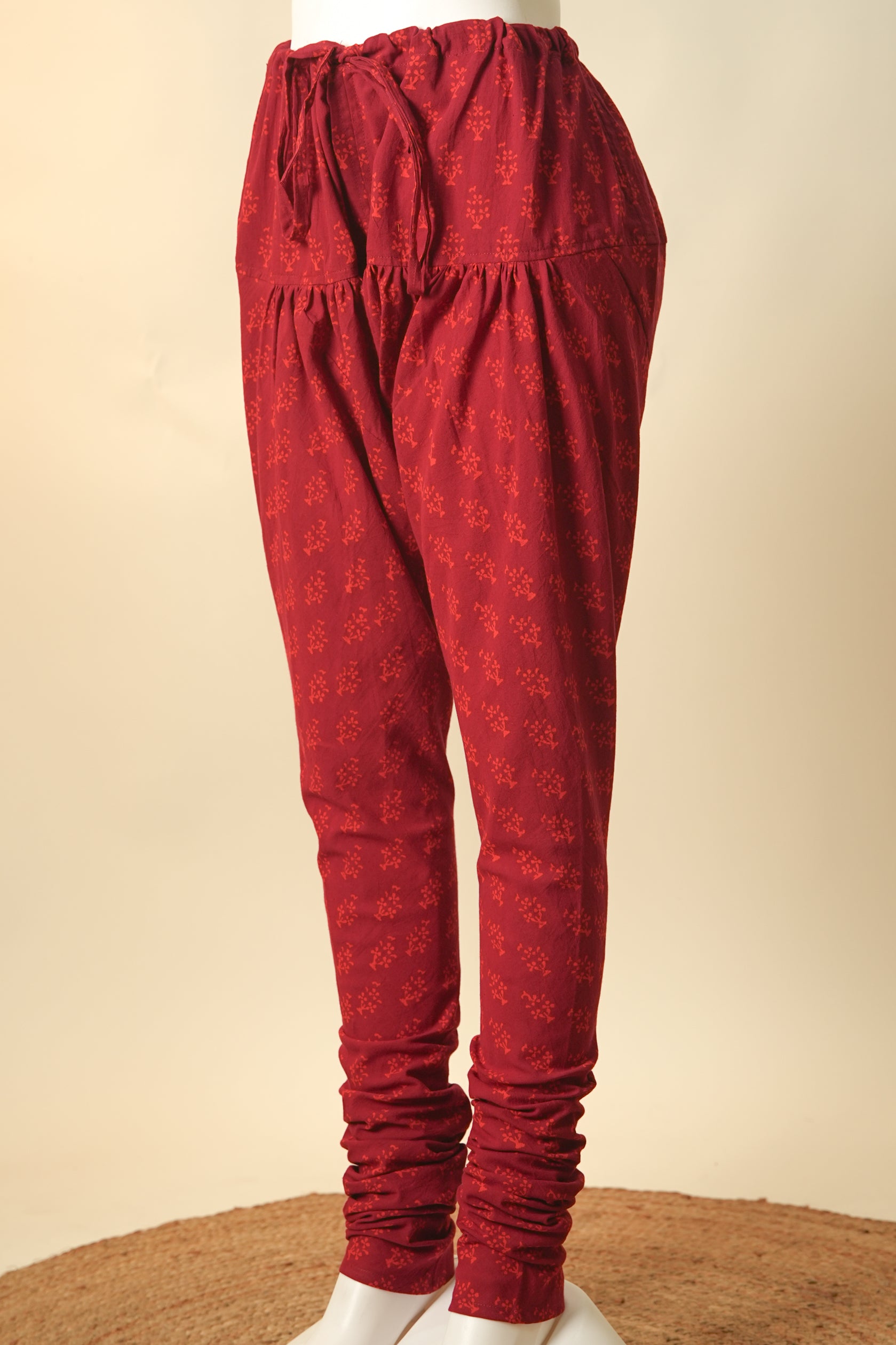 Rozana Cotton Printed Bottom Maroon Orange