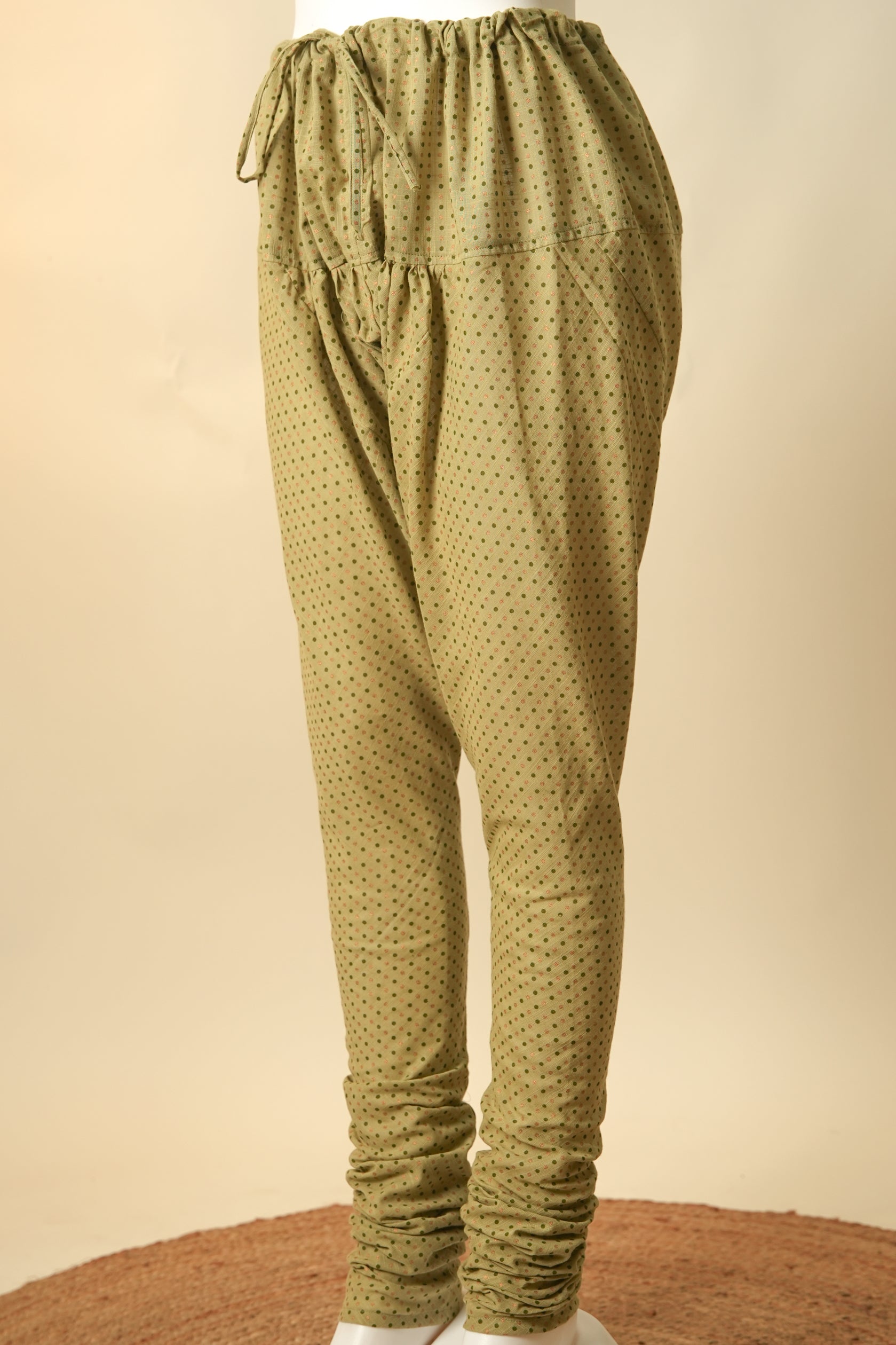 Rozana Cotton Printed Bottom Pista Green