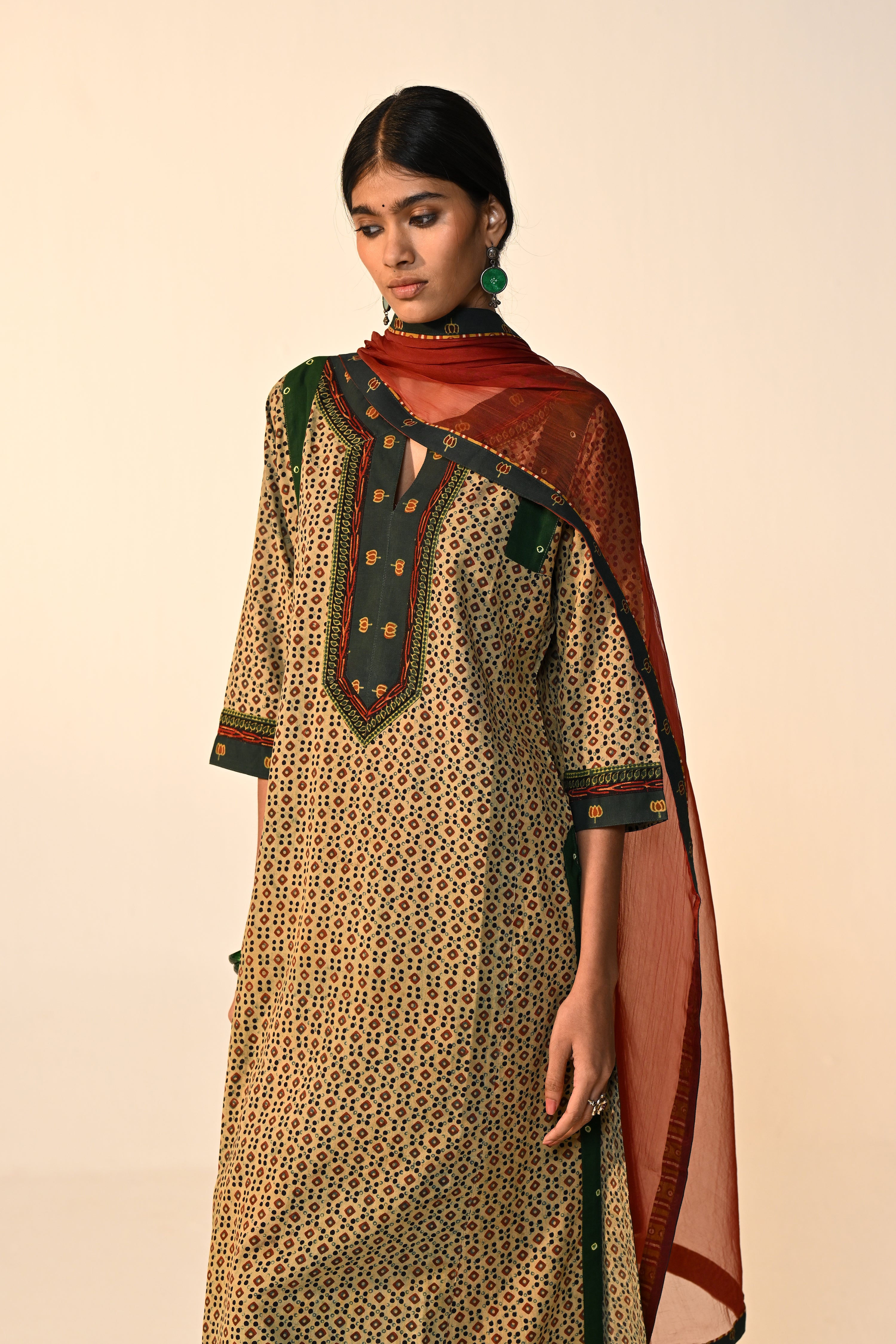 Medh Chiffon Dupatta Maroon