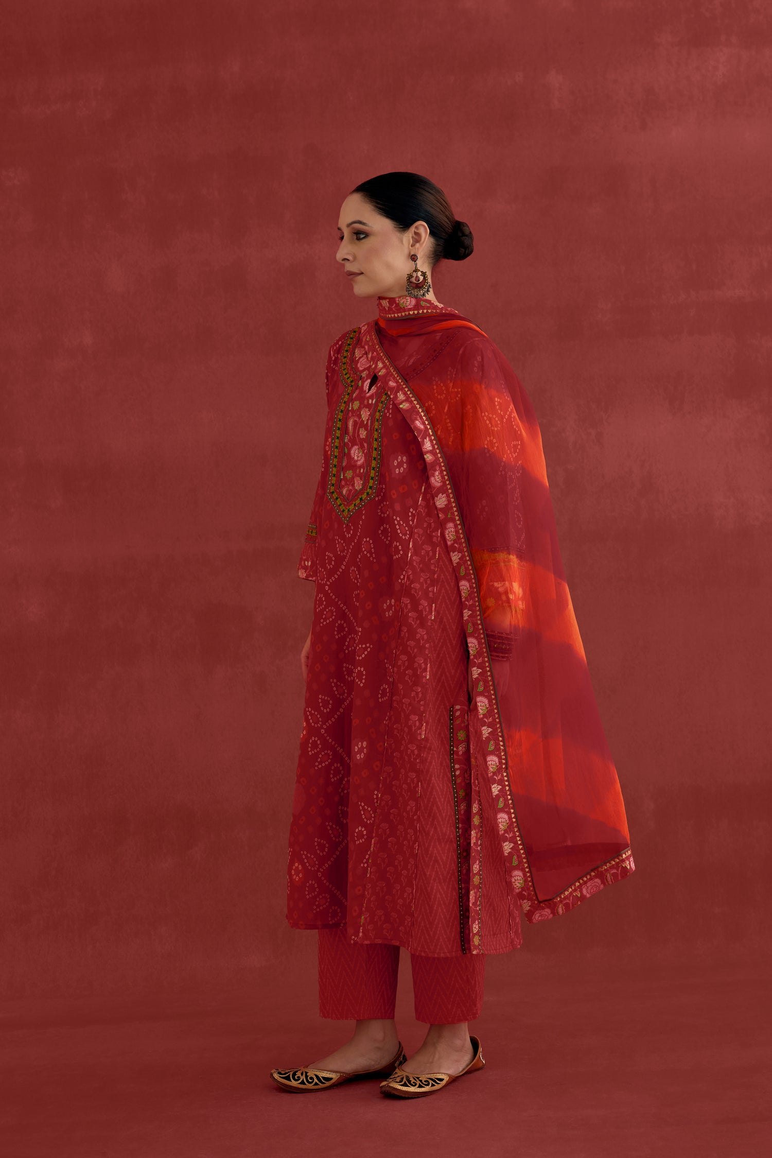 Adya Cotton Printed Kurta Red (10049103298859)