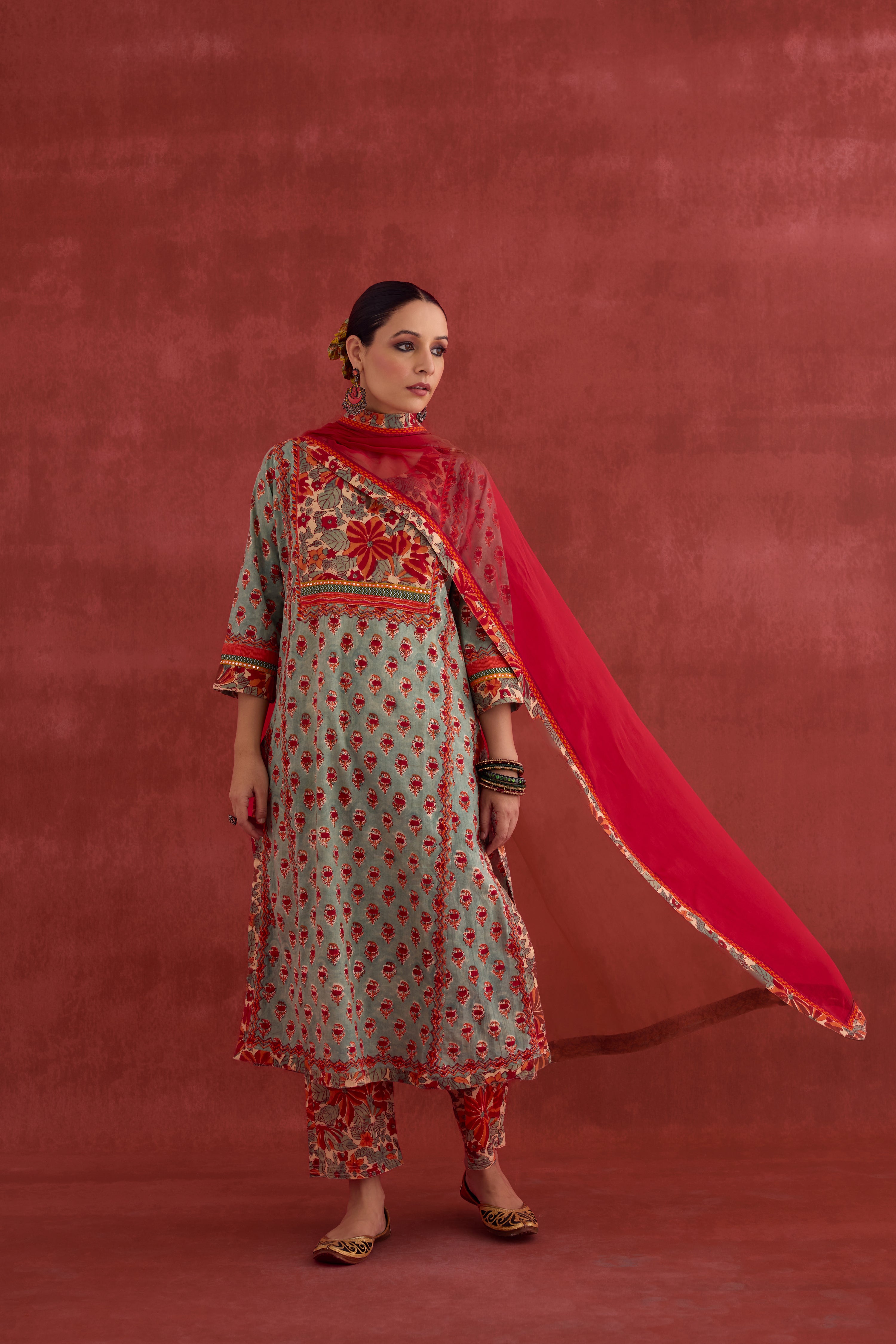 Medh Dupatta Orange (10040350310699)