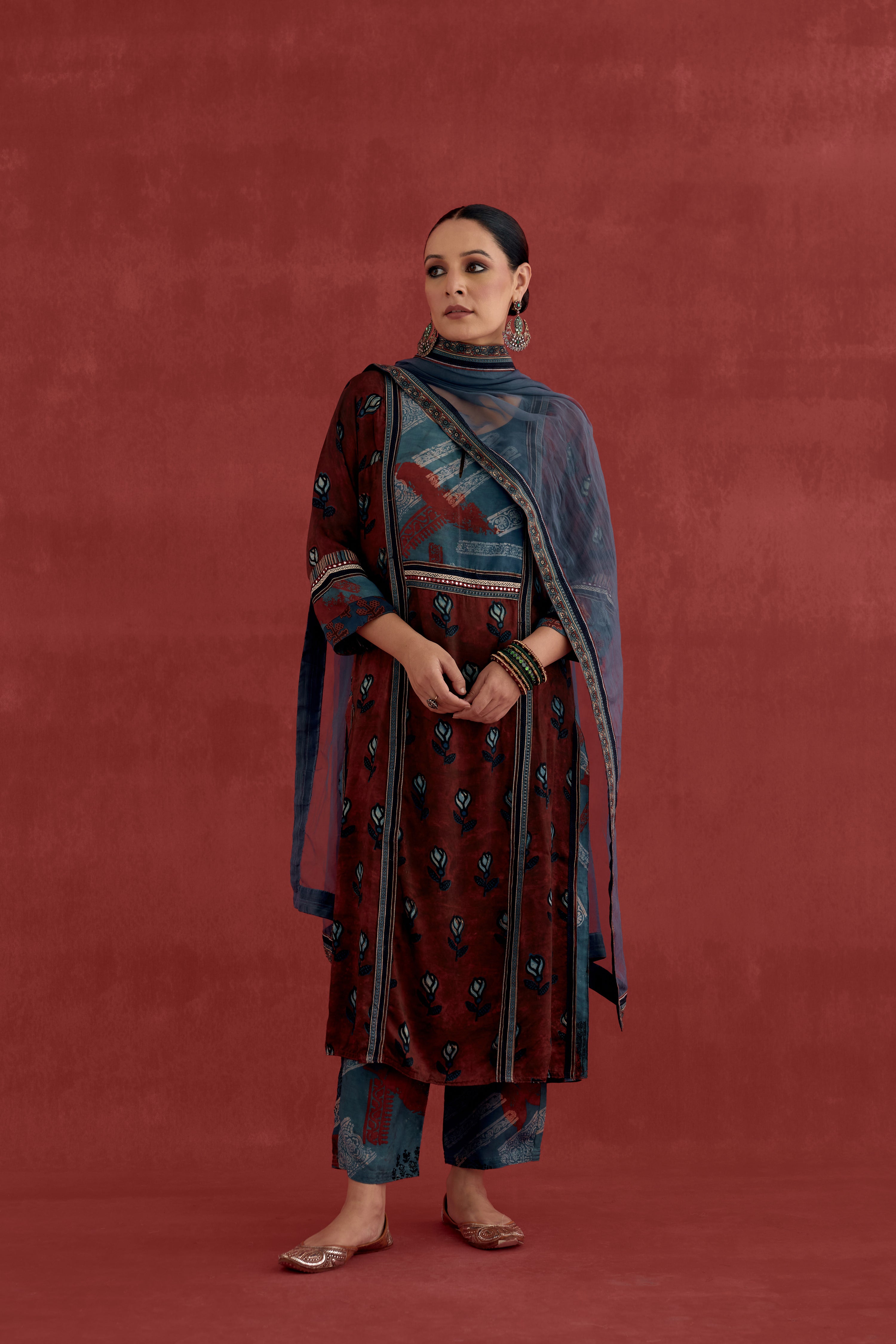 Medh Dupatta Teal Blue (10049135903019)