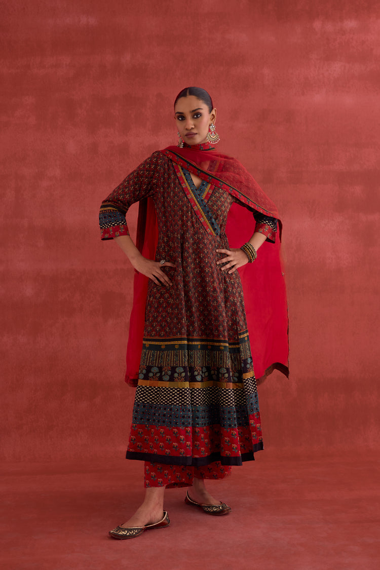Medh Dupatta Maroon (10039948509483)